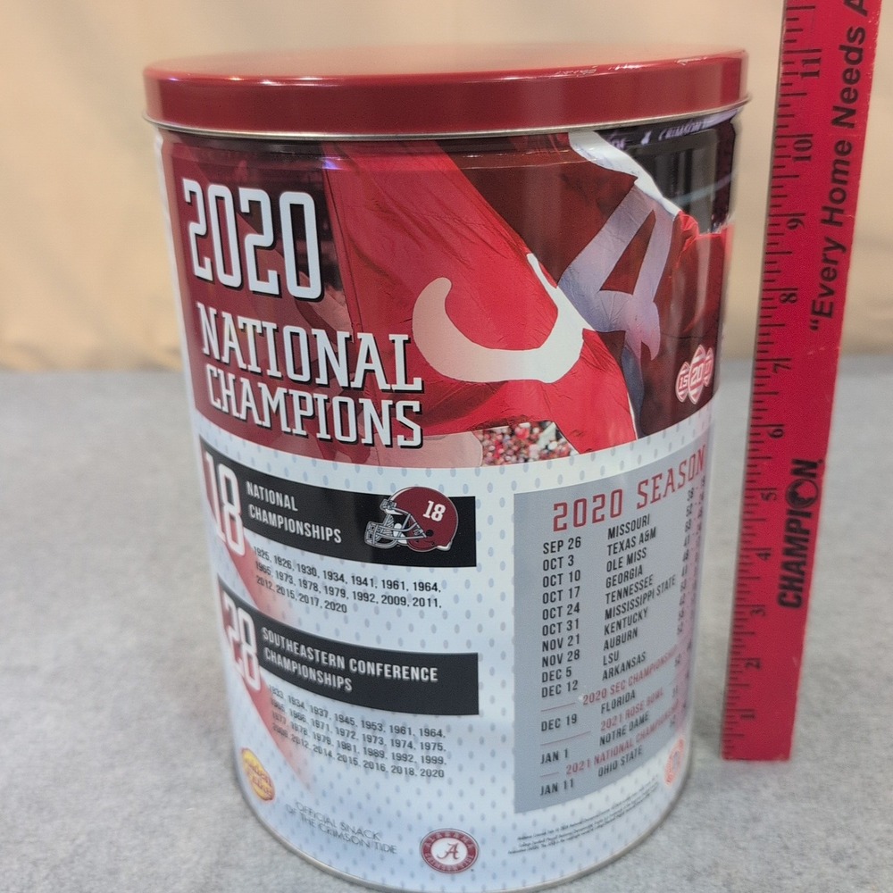 Golden Flake 2020‎ National Champions Crimson Tide Limited Edition Tin - Picture 2 of 4